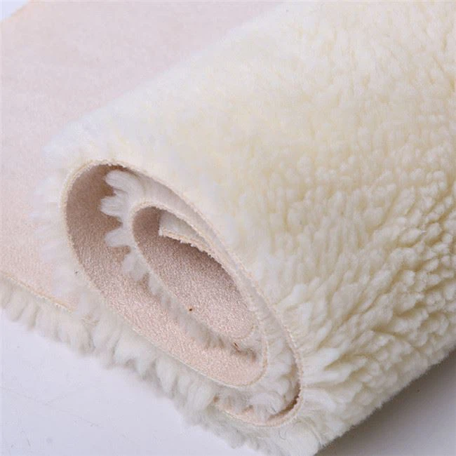 heavy weight sherpa fleece suede fabric