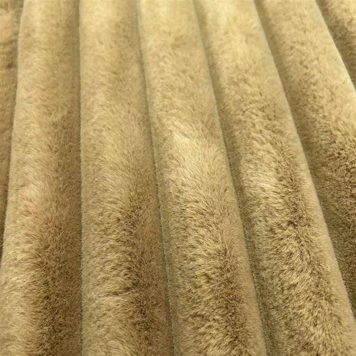 Grey Streak Faux Fur Plush Fabric